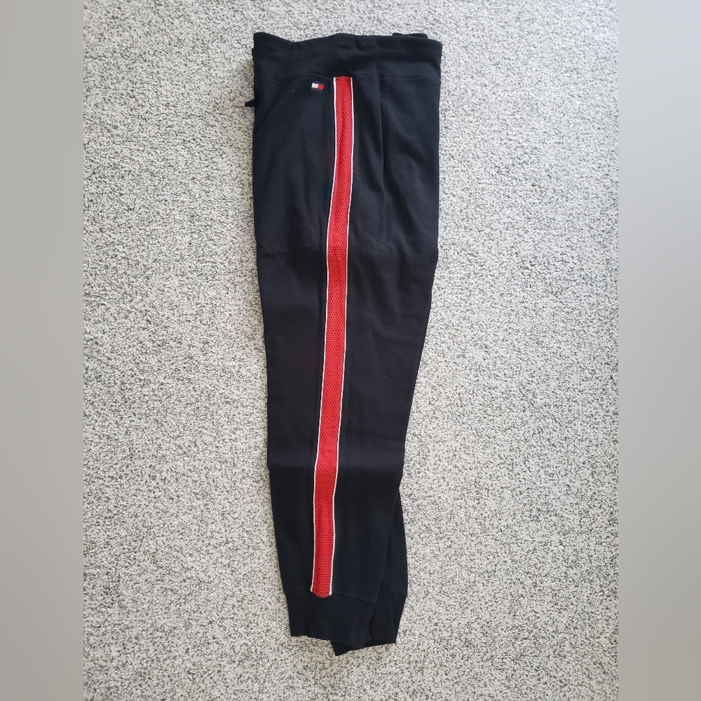 Tommy Hilfiger Sport size XL black with red stripe jogging pants